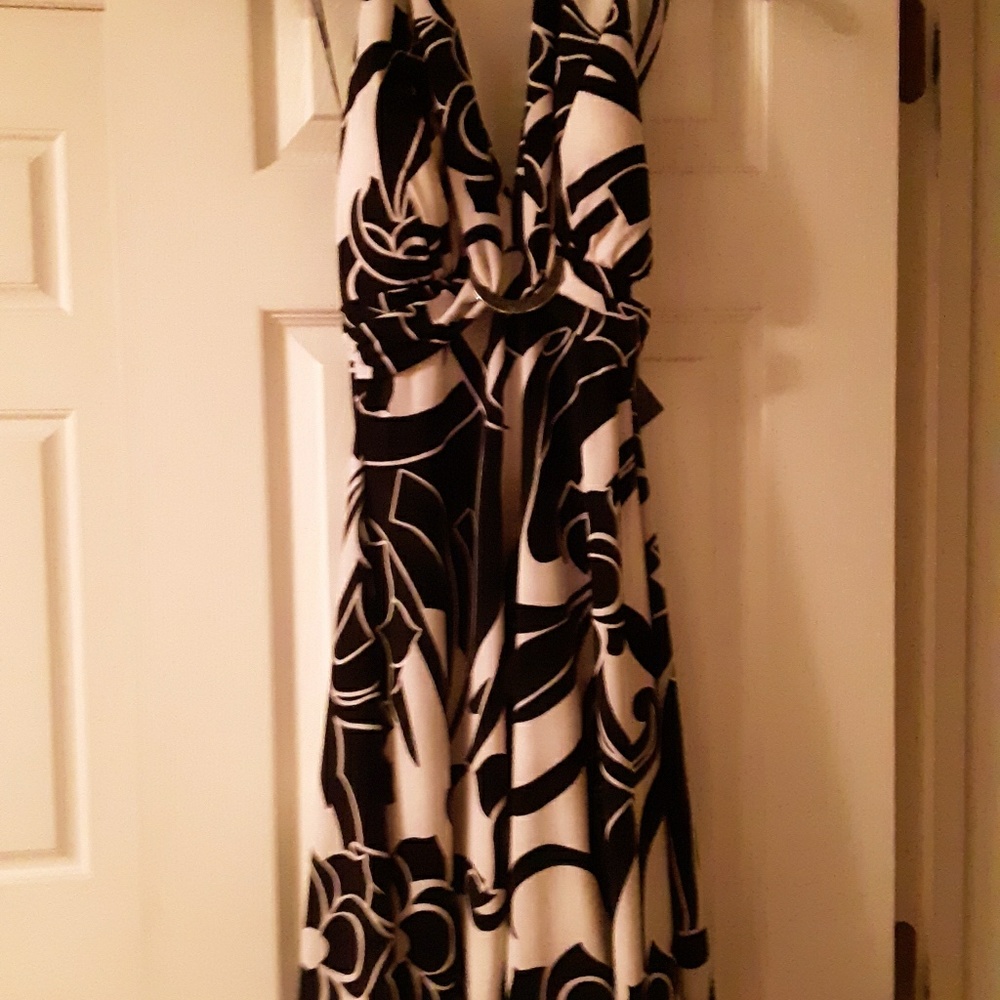 Black and white dinner dress
